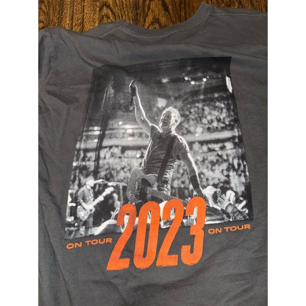 Bruce Springsteen 2023 Tour T-Shirt Men's XL Gray Graphic Print - Picture 4 of 5
